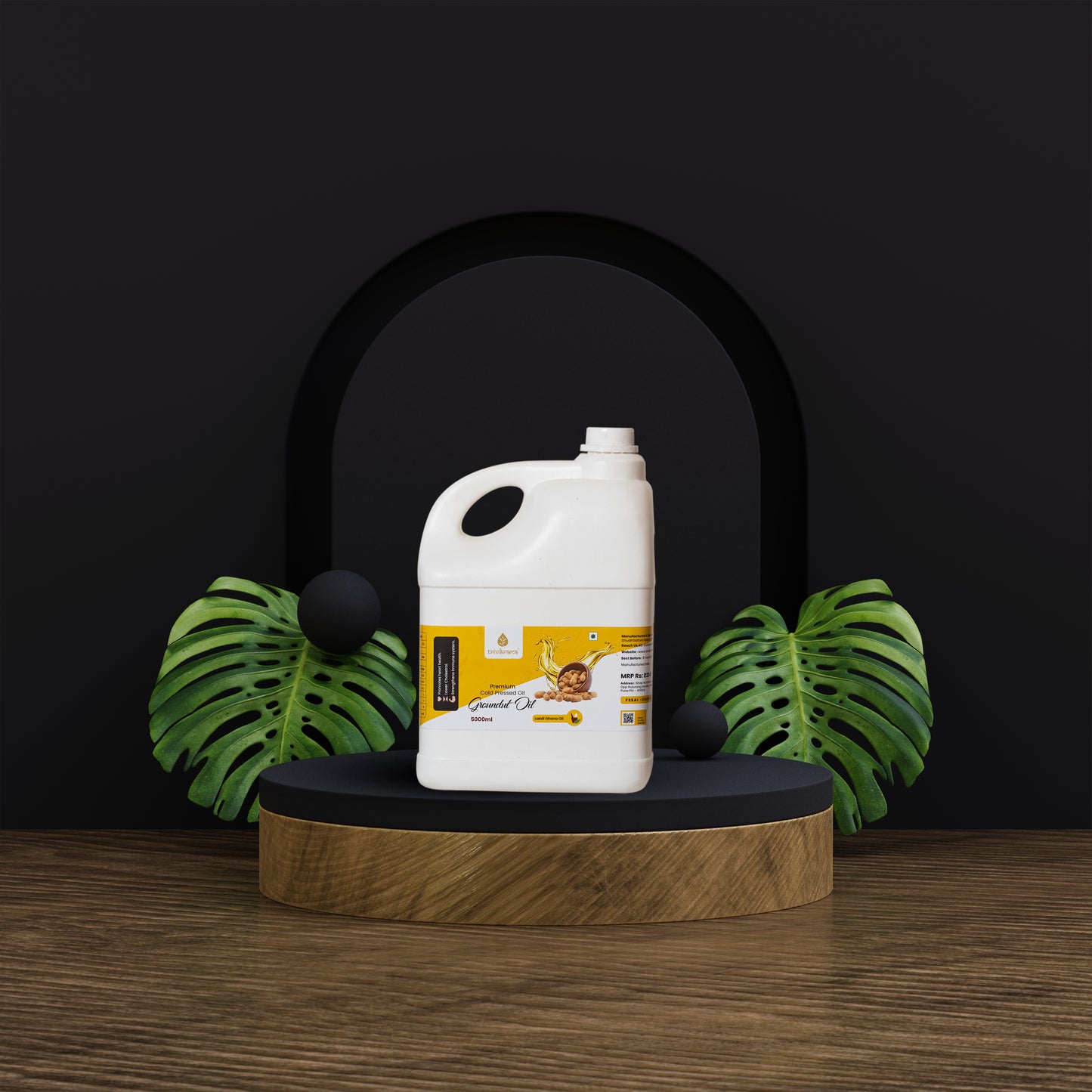 Cold Pressed Groundnut Oil 5 Ltr